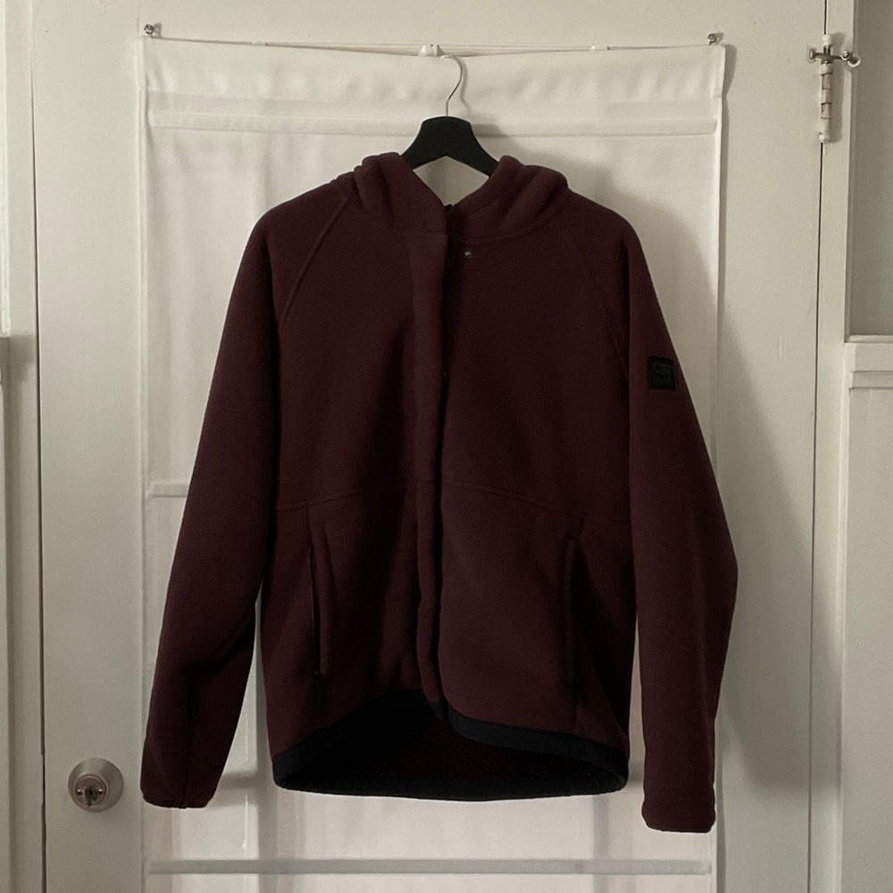 Outdoor Research Womés Full-Zip Hooded Sweater - Burgundy